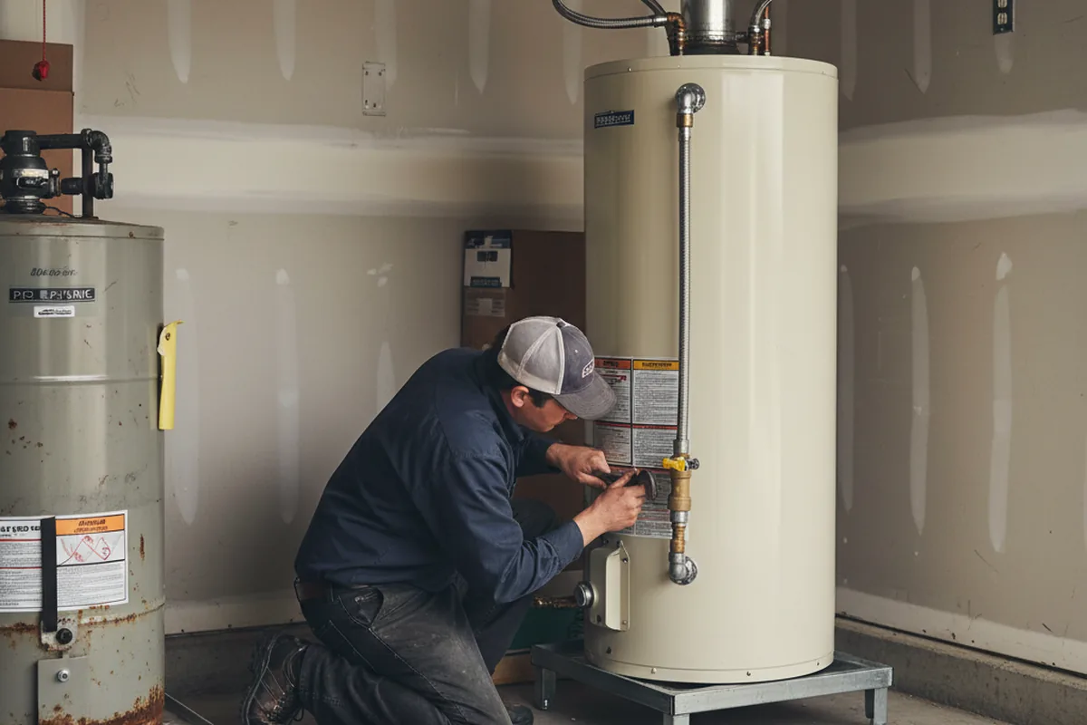 Water heater and shutoff valve replacement in Hedgesville